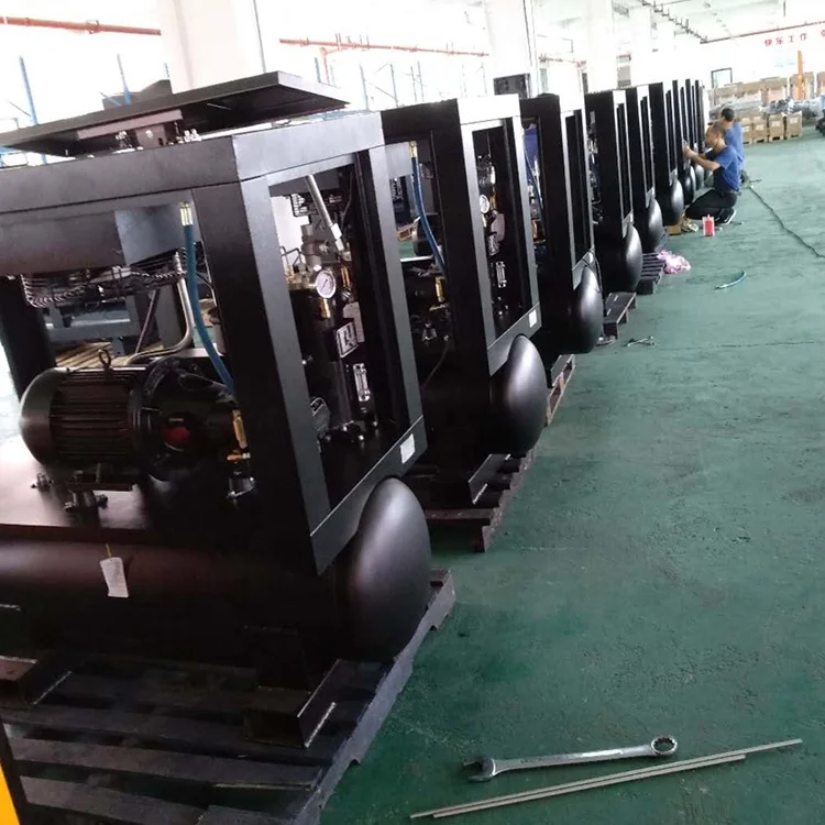 5.5kw 7.5hp 220 В 50 Гц 1PH IP54 с ременным приводом 0.8mpa 18cfm Интегрированные воздушные компрессоры воздушным баком 150L