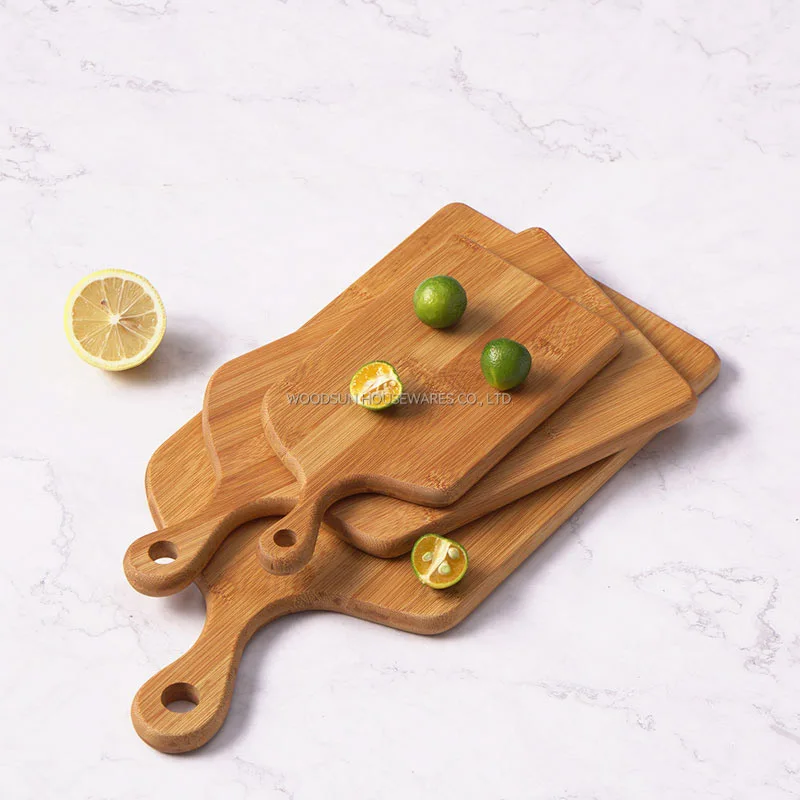 Woodsun Drumstick Bamboo Cutting Board Chopping Blocks Set