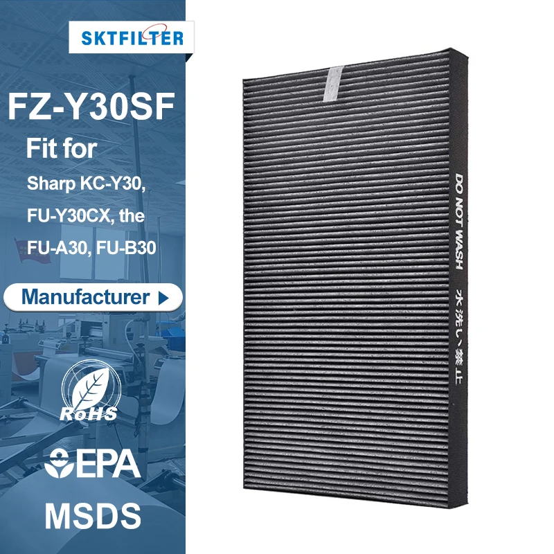 Фабрика FZ-Y30SF воздушный фильтр с активированным углем Hepa Замена для Sharp KC-Y30 очиститель воздуха