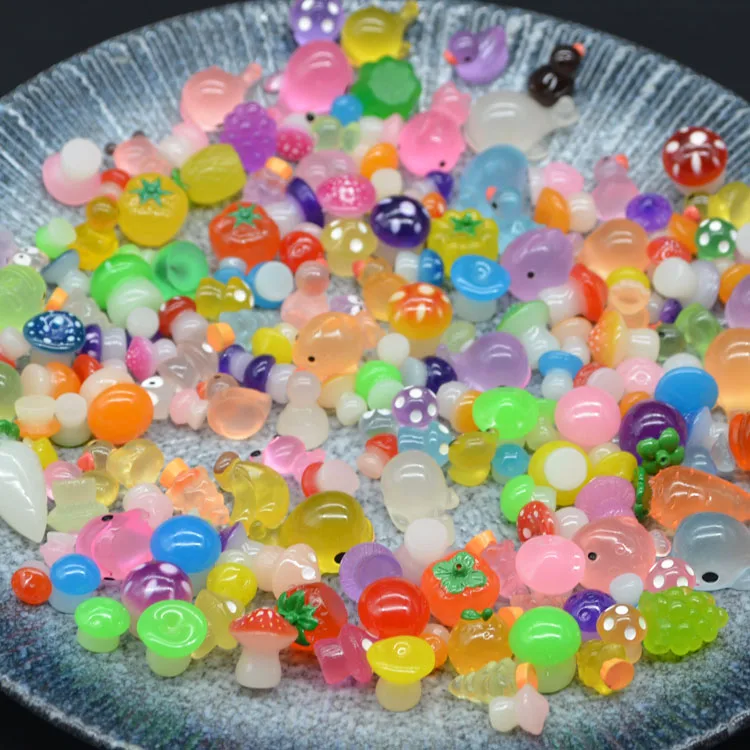 mang dai little turtle multi colour micro animals 3d charm glowing doll figurines luminous resin lucky bag blind surprise toys