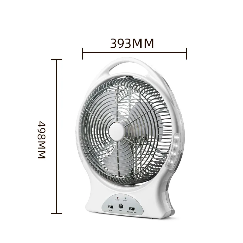 CHANGRONG Bestselling 12 inch Rechargeable Table fan with lithium battery and LED Light retro style fan