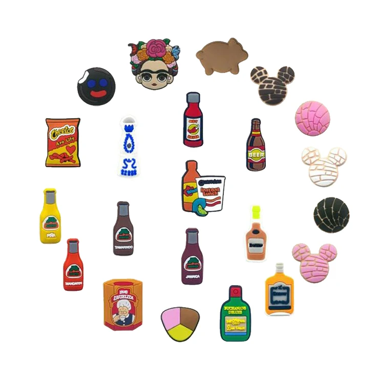 new shoe charm custom mexican style pvc shoe charms buckles fashion accessories soft rubber for croc shoes