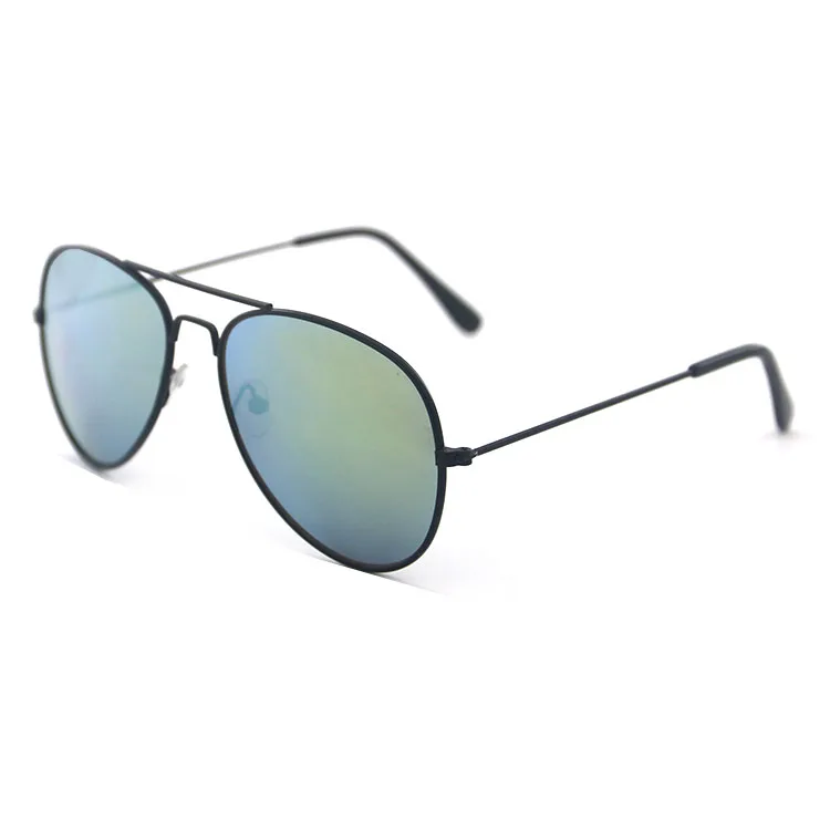 Wholesale design sunglasses UV400 fashion mirrored shades metal frame sun glasses metal mirror lens sunglasses