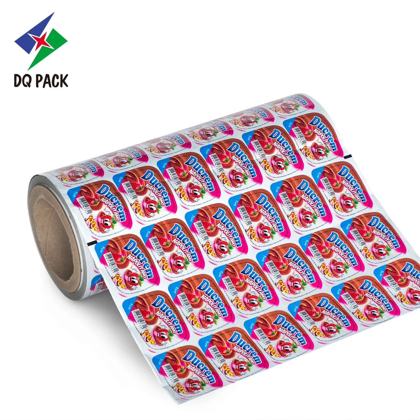 custom logo food grade heat sealing lidding roll film for PET/PE/PS/PP jelly yougurt milk bubble tea cups