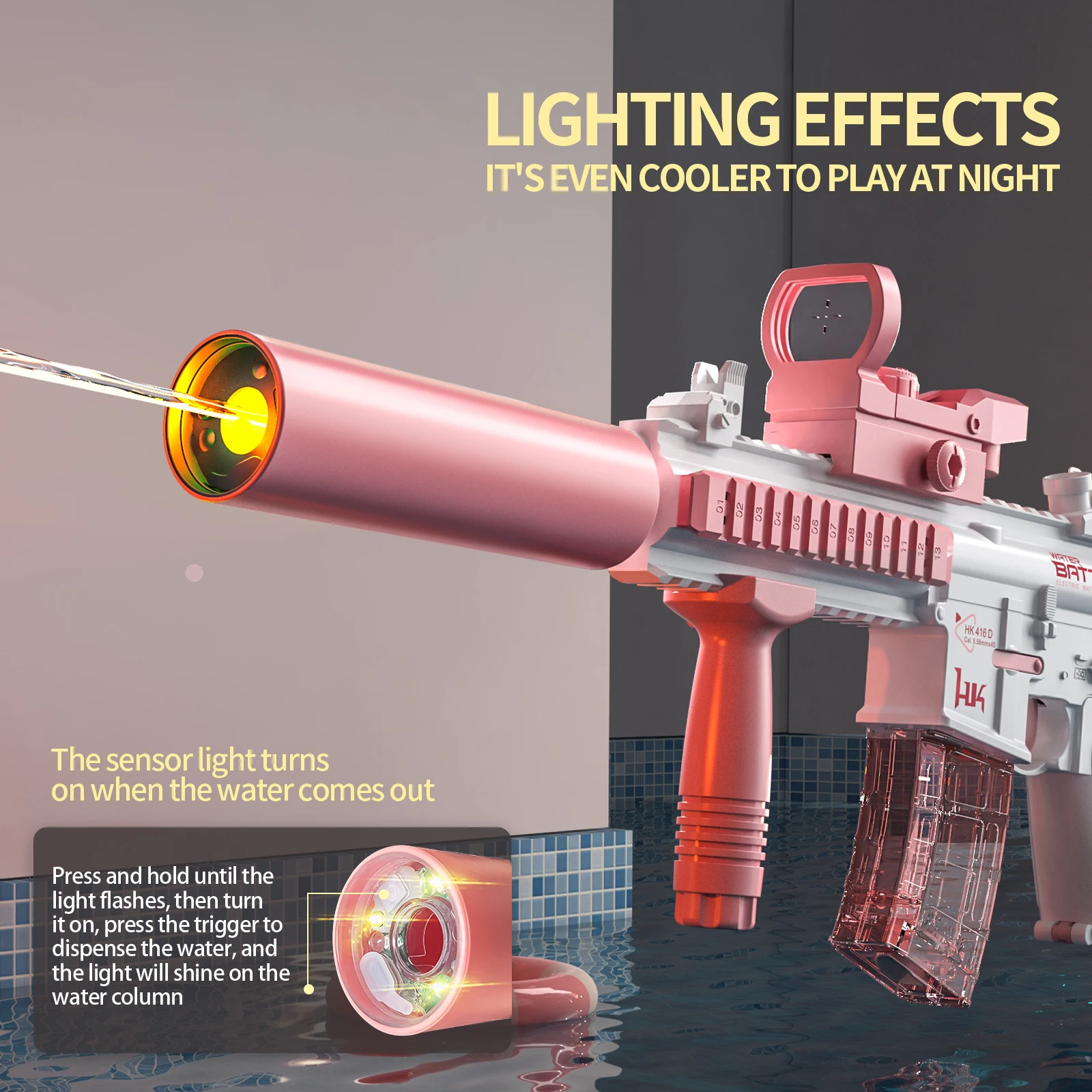M416 Fire Electric Water Gun Automatic Long Shooting Range Simulated Water Squirt Gun Child New Design Shooting Game  Kids Toys