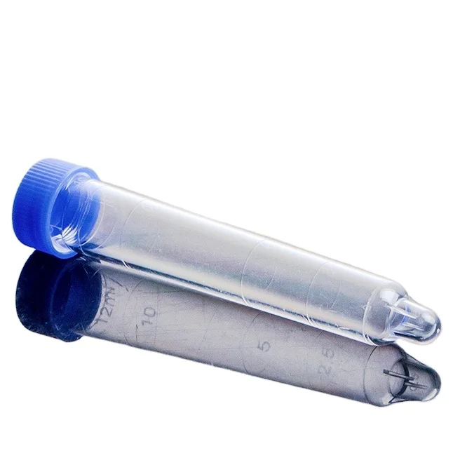 ISO Certificated Clear Graduated Test Tube for Urinary Sediment 12ml Leak Proof
