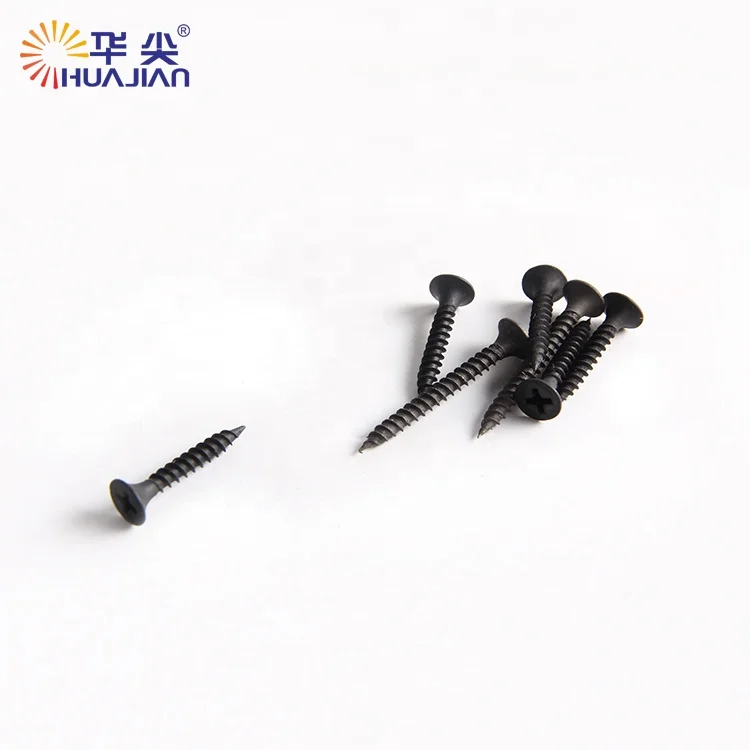 Black Carbon Steel Flat Head Drywall Screw Wood Screw