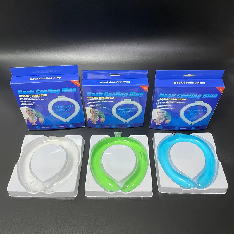 Reusable Custom PCM Portable ECO Friendly Sport Cool Time Neck Hanging Neck Cooler Tube Cooling Neck Wraps