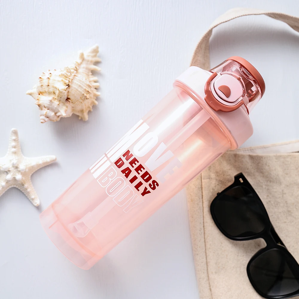 800ml Bpa Free Gym Protein Shaker Bottles with Straw Strainer Filter Gym Fitness Plastic Protein Shaker