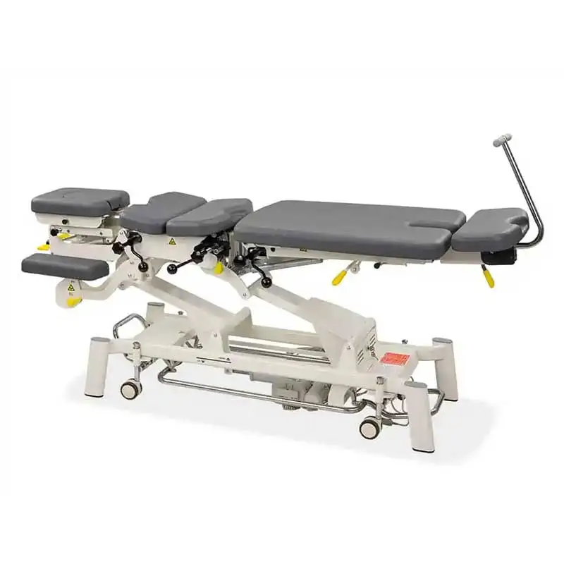 Fairworth-360 Professional Electric Lift Traction Table Chiropractic Instrument Electric Traction Chiropractic Bed with Wheels