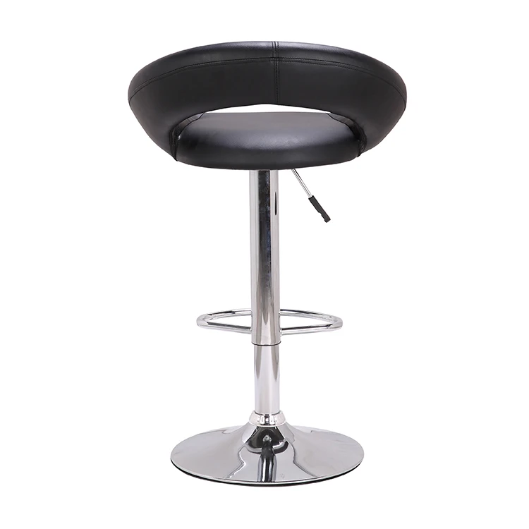 Bar Chair Design Hydraulic Lift Rod 360 Degree Rotation Leather White Upholstered Bar Stool