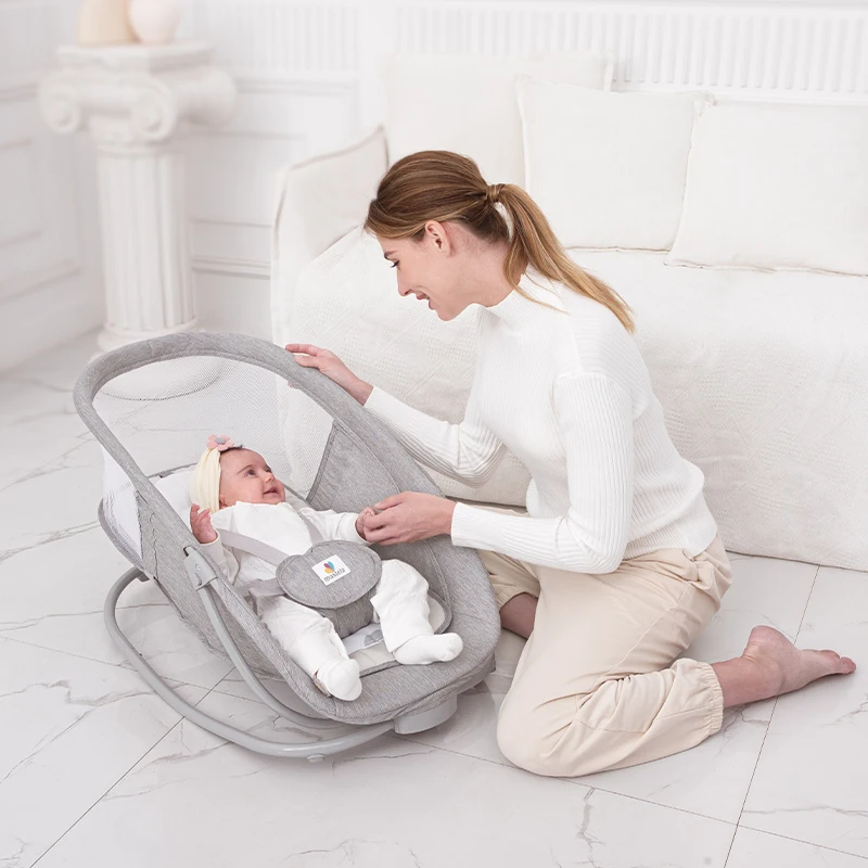 New and updated Mastela Baby Bouncer 4 In 1multi function Musical Vibrating Electric Rocking Chair With Dining Plate