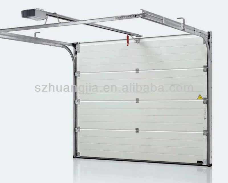 Motorized Overhead Sectional Sandwich Panel Garage Door for Villa Steel Graphic Design Storm Doors Modern Aluminum Alloy Hotel