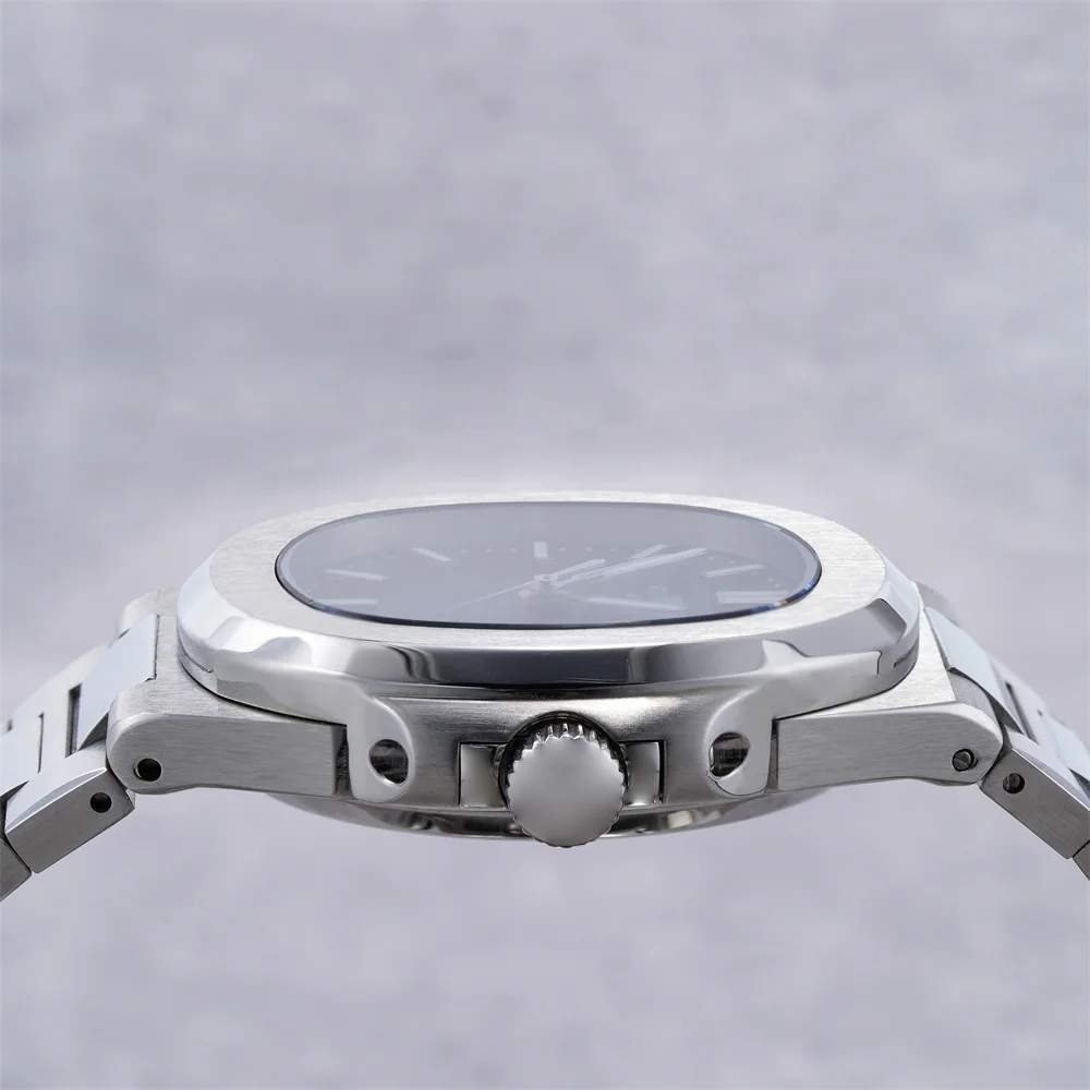 Trendy Classic Quartz 50meters Waterproof Luminous Textured Dial Custom Black Watch Without Logo Wrist Watches Men