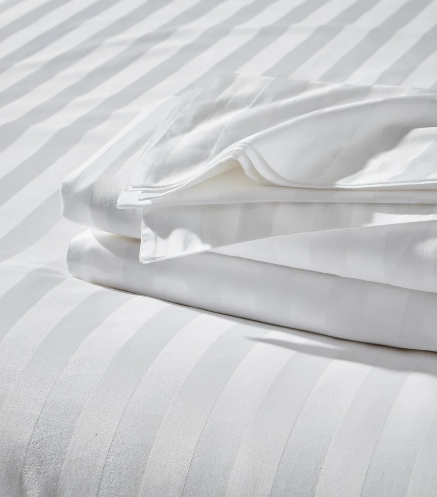 Dubai Hotel 300T Satten Stripe 100% Cotton Hotel Bed Cover Fabric Hotel Bed Sheet 100-150cm Per Roll
