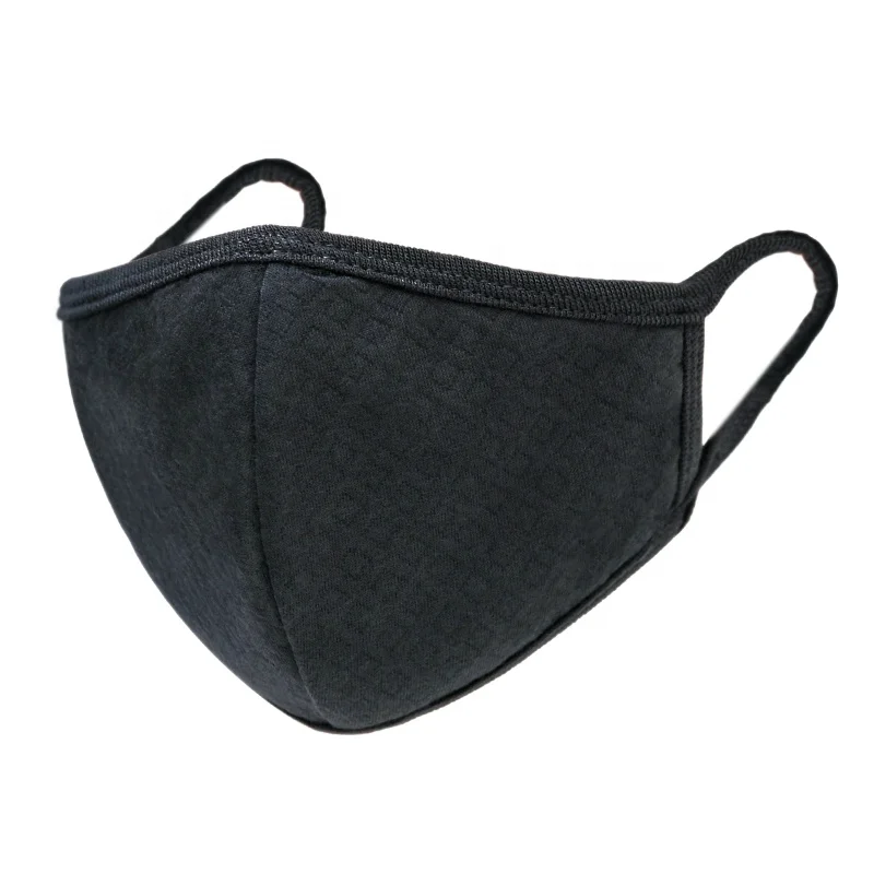 hot sale 3ply 3D plain black PM2.5 cotton reusable masks face