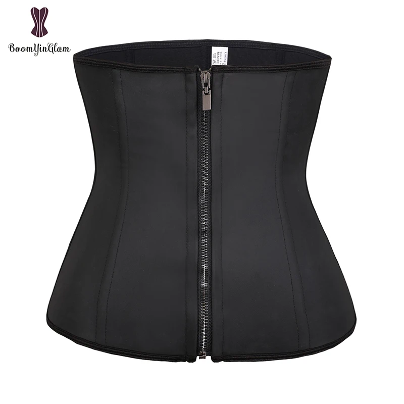 Женский корсет для похудения большого размера, бюстье, пояс на талию, латексные обтягивающие Корсеты на молнии с плоскими животными