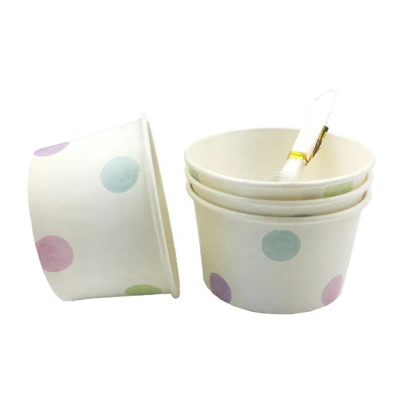 
9oz 12oz Disposable Ice Cream Container Store and Home Use Ice Cream Container Paper Cups 