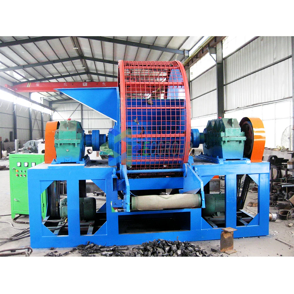 Full Automatic Waste Tyre Recycling Machine Rubber Powder Production Tire Shredder