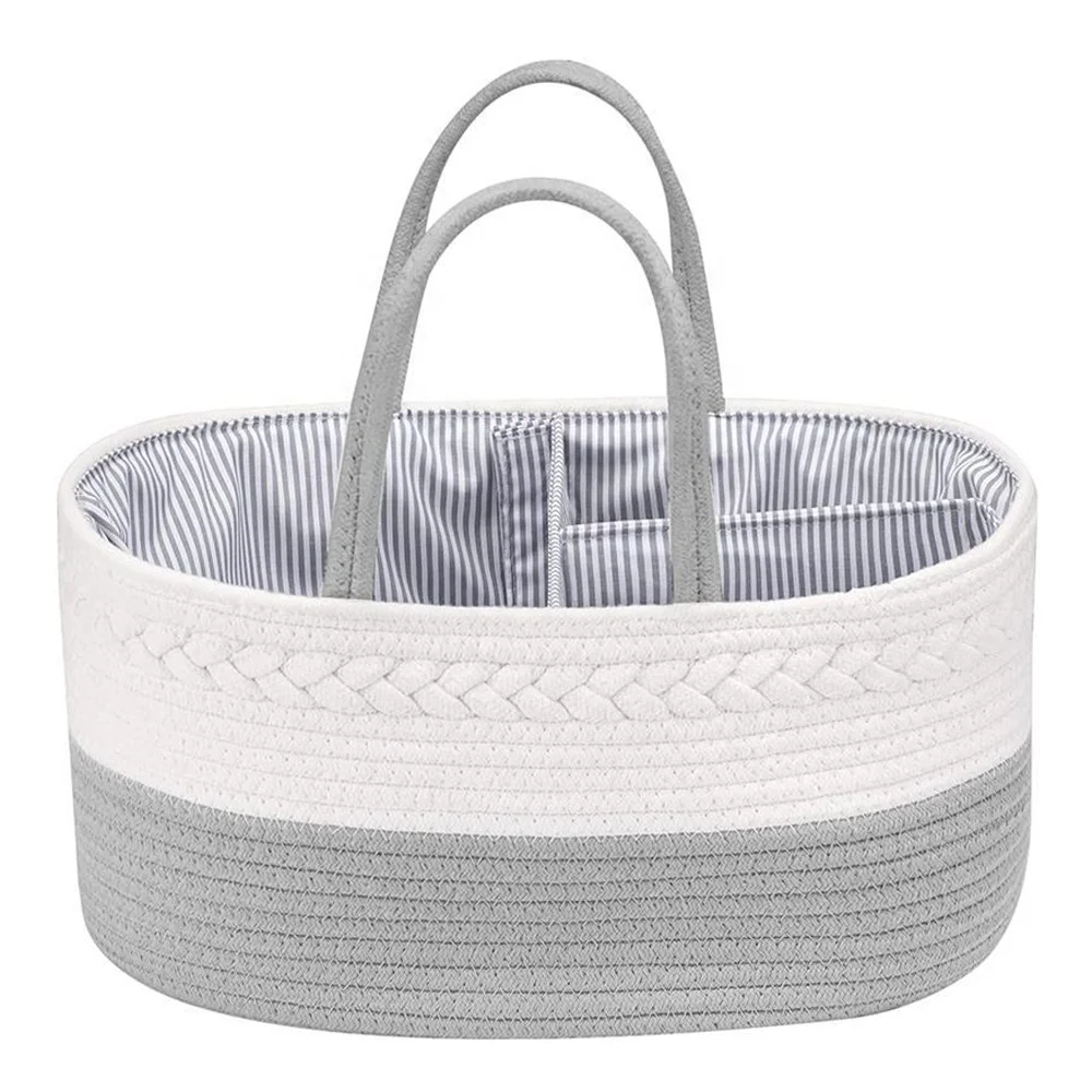 High quality baby toy storage basket for children cotton rope woven basket
