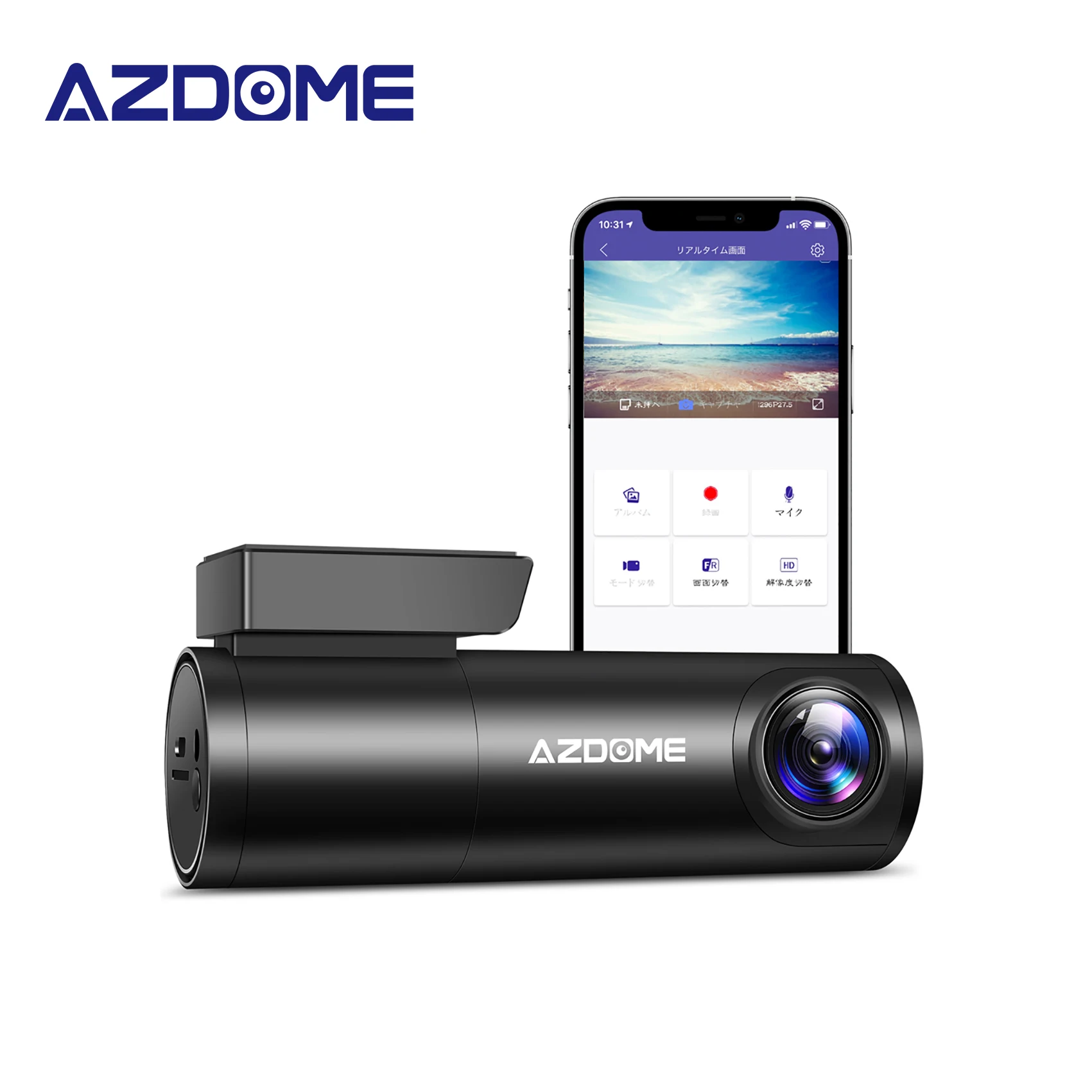 AZDOME M300 Dashcam Non Screen Wifi Car Camera Cam 24h Parking Monitor Car Black Box Car Camera Dash Cam 1296P
