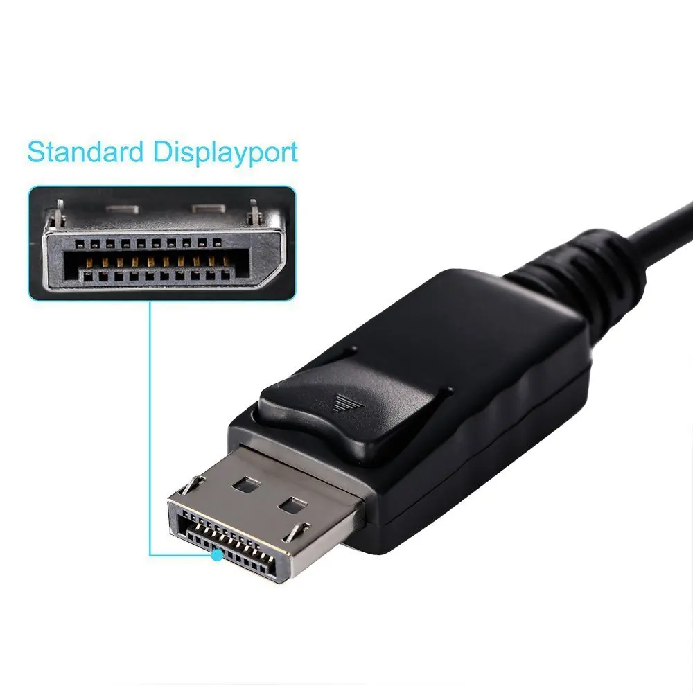 
DisplayPort to VGA Cable Adapter DP to VGA Converter Male to Female 