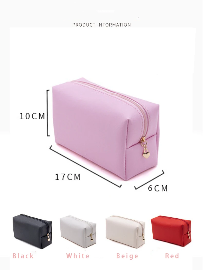 Personalized Luxury Clutch PU Zipper Makeup Cosmetic Bag Large Capacity Wash Bag for Travel