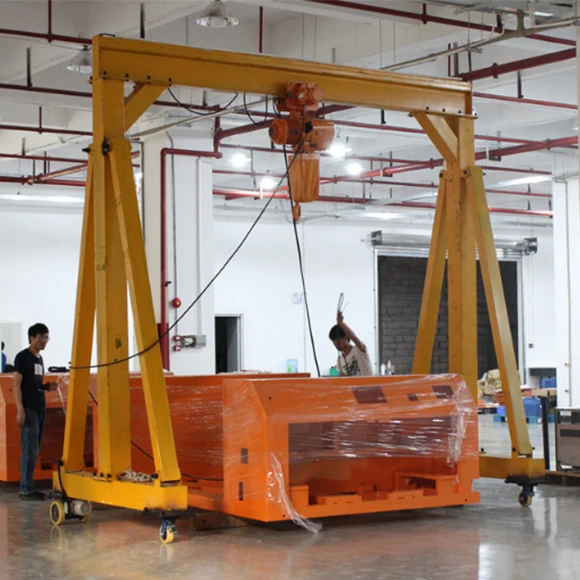 Factory workshop mini gantry crane 1ton 2ton 3ton 5ton small mobile gantry crane for sale
