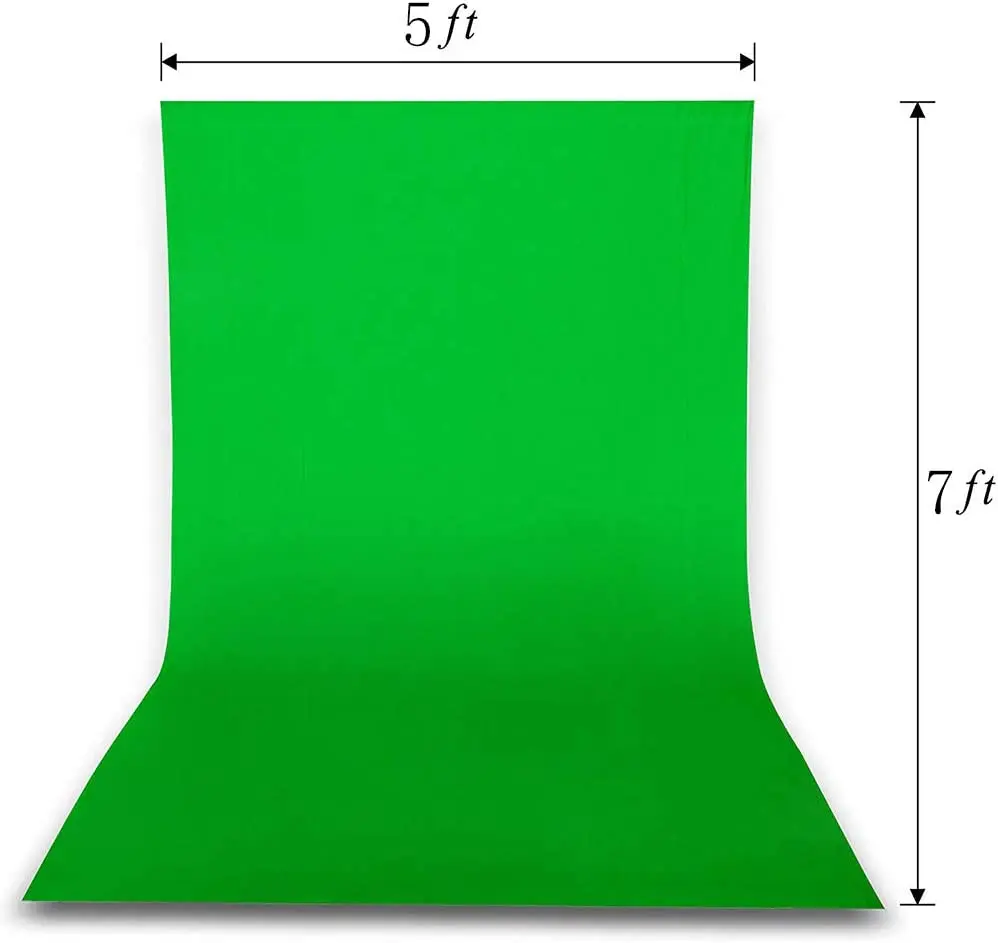 Green Screen Chromakey Muslin Cotton Polyester Material Solid Color Style Stage Non Woven Photographic Backdrop Background