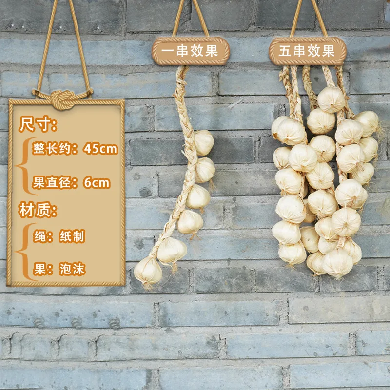 Home Decoration Popular Artificial Fruit Skewers Specialty Farmhouse Decoration Artificial Hanging Vegetable skewer