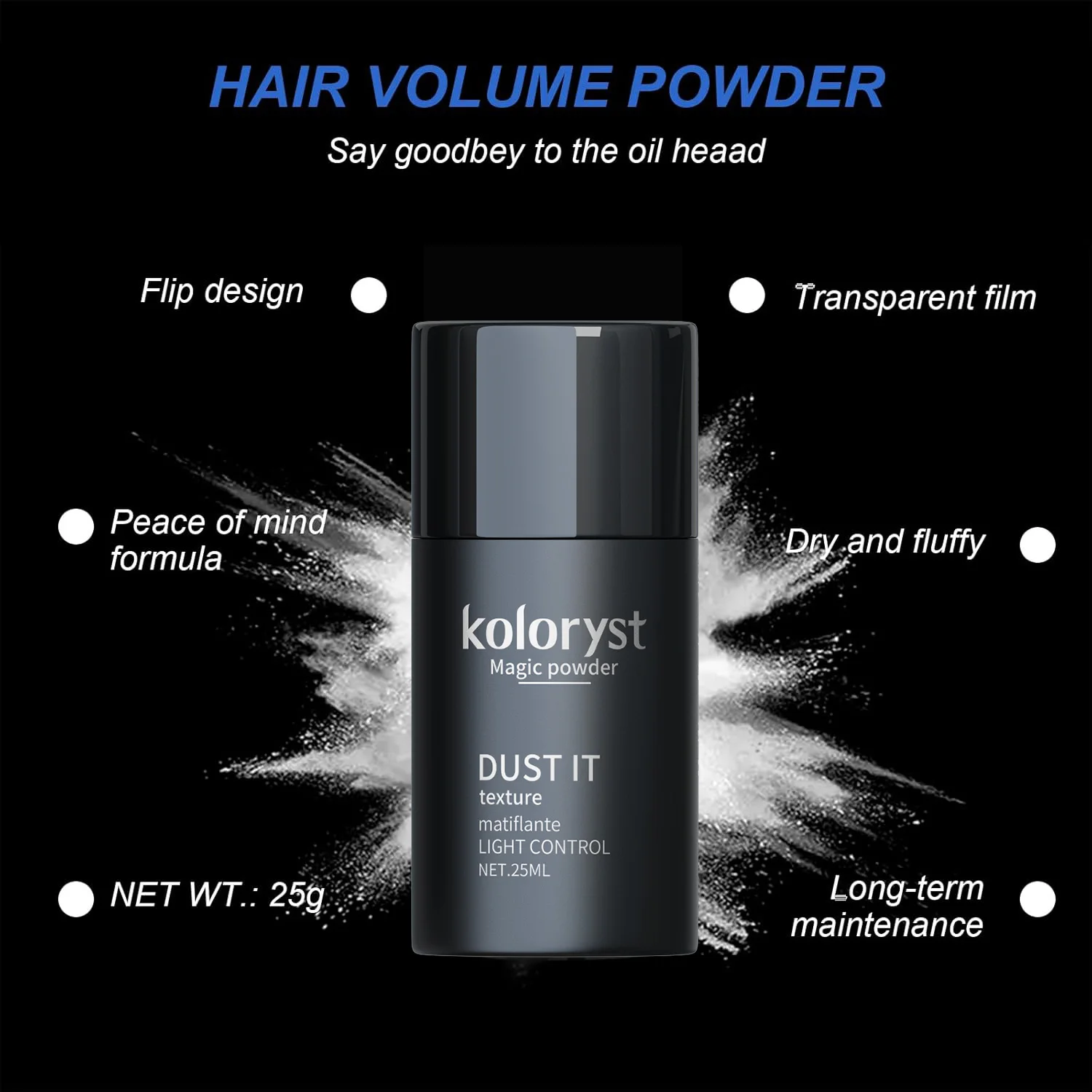 Matte Look Hair Volume Styling Powder Men Texture Fluffy Dust IT Powder Private Label