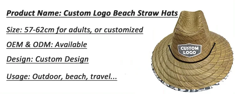 customized straw hats