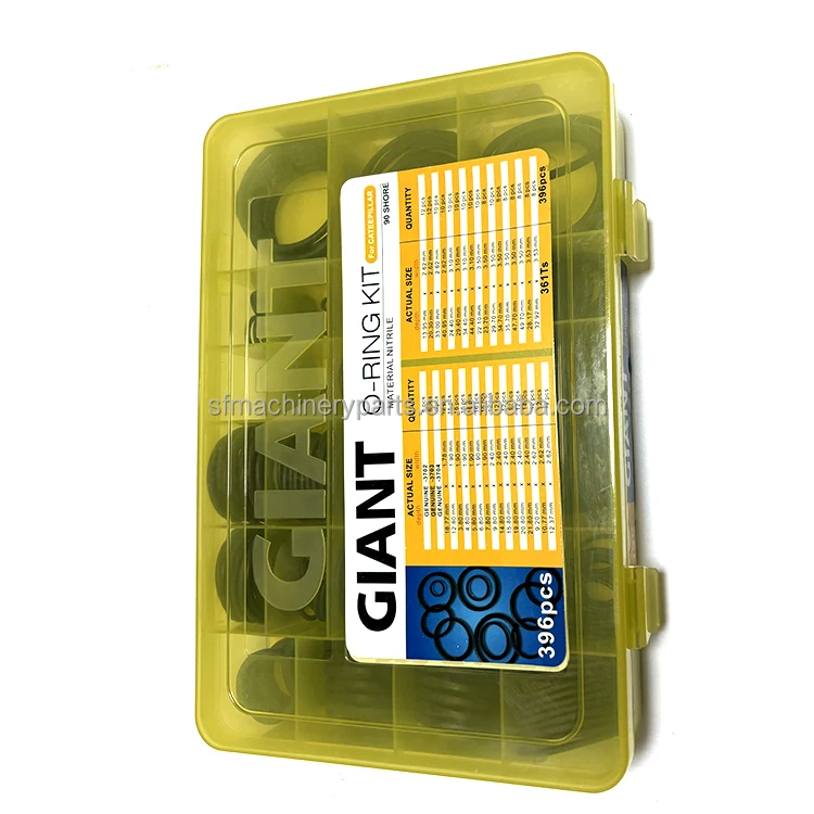 Excavator Parts 396 Pcs 90 Shore Giant O Ring Box O-Ring Kit Box