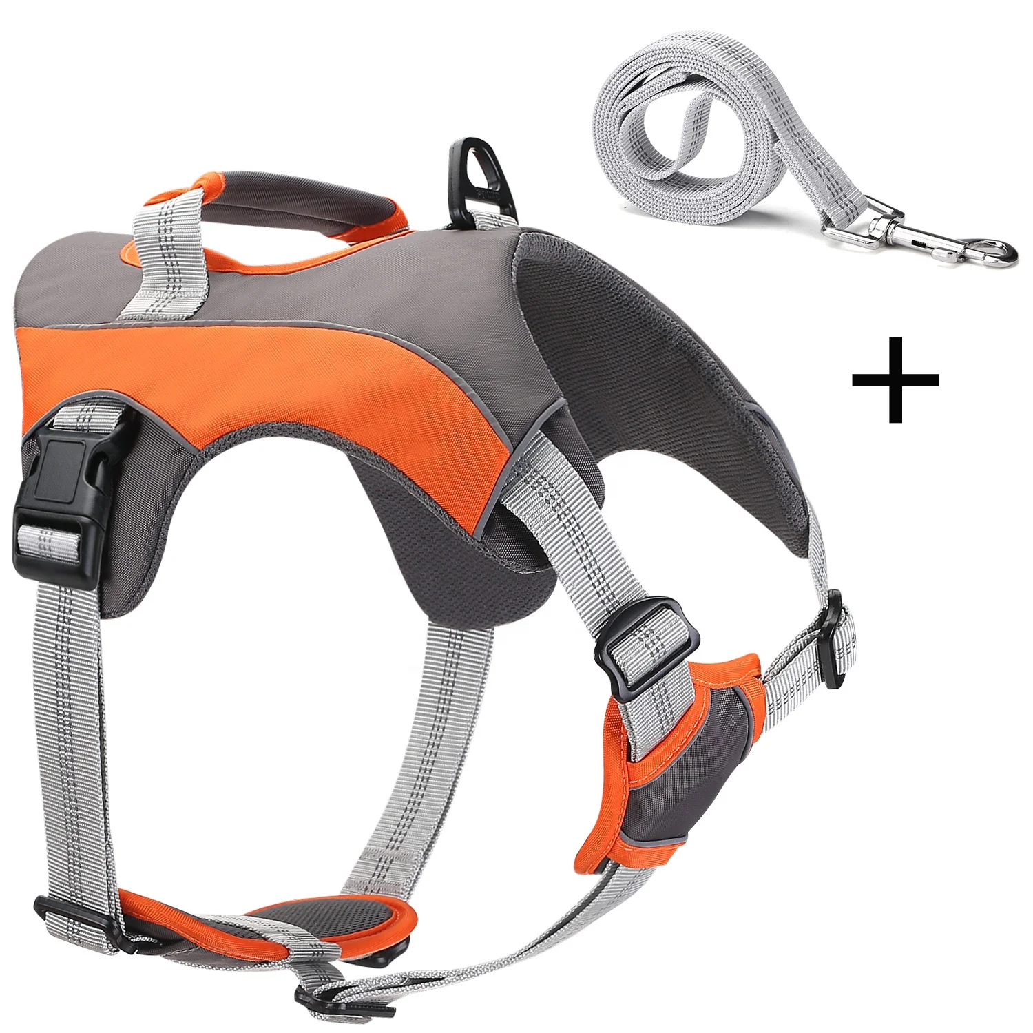 Wholesale Pet Accessories Pet Collars Dog Leash  Adjustable Dog Harness Set Reflective Explosion-proof Pet Harnesses Dog Harness