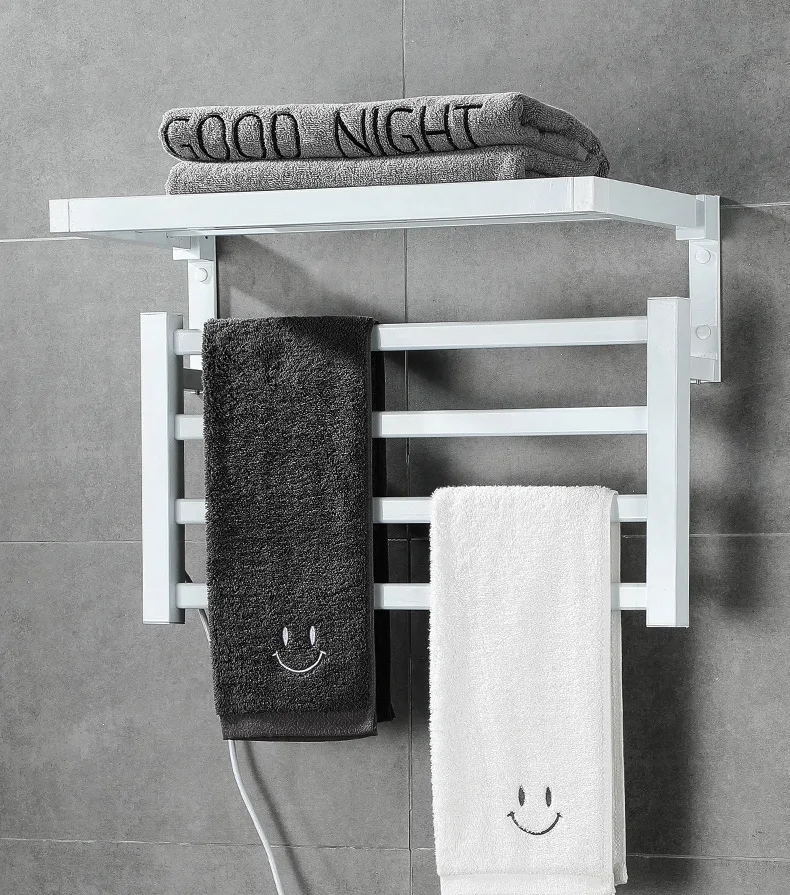 Wholesale Heated Electric Towel Rack Ip45 Waterproof Aluminium Alloy Towel Warmer Heated Towel Rail