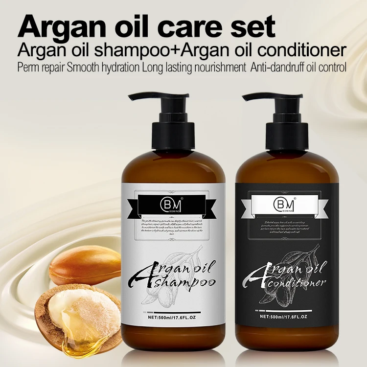 hot selling vegan hair care anti-hair loss argan hair growth shampoo and conditioner private label