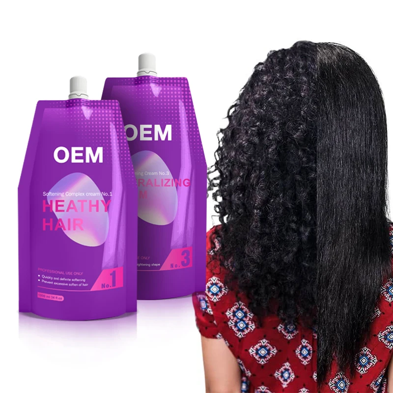 Wholesale Private Label Long Lasting Curling Perm Cream Hair Rebonding Lotion Wave Natural Salon Professional Curly Hair Perm