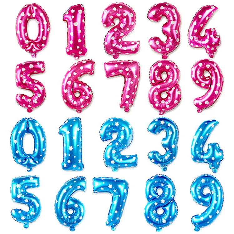 Hot Selling Foil Number Balloon Decoration Colors Large Number Balloons For Party Birthday Decoration Colors Number Balloons
