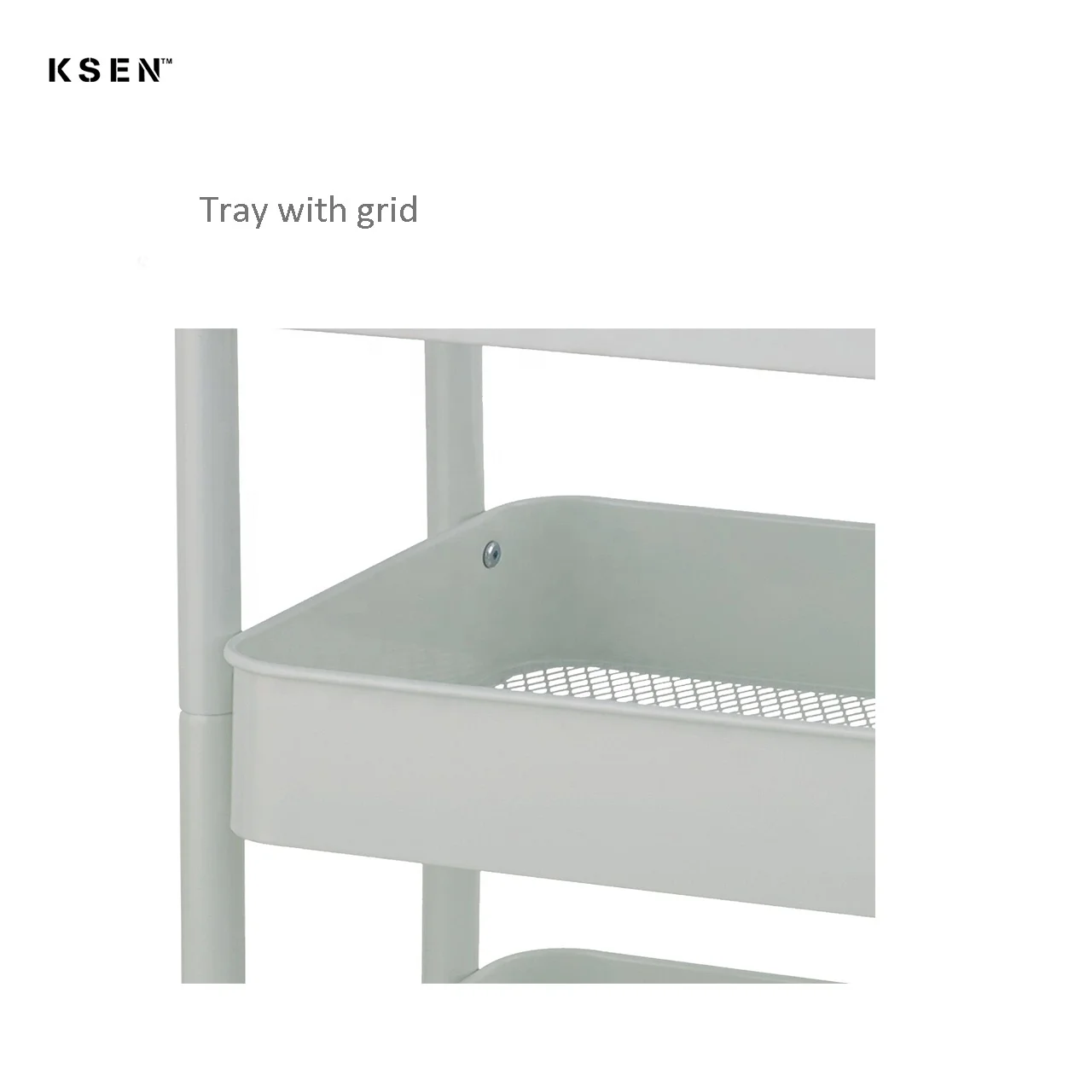 Stainless Steel 3-Tier Kitchen Trolley With Baskets TR0042