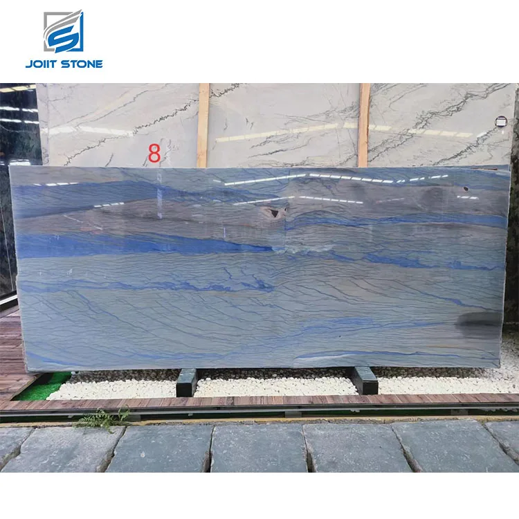 Azul Macaubas Quartzite Azul Imperial Quartzite Blue Sky Marble for Bathroom and Kitchen Countertop Slabs