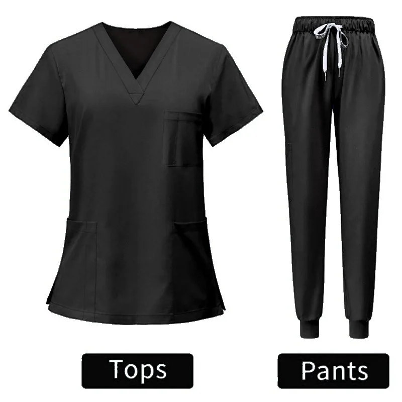 Factory Direct Fashionable Medical Top Uniforms Scrubs Sets Uniforms Dentist Spandex Jogger Scrub Suit Hospital Nursing Scrubs
