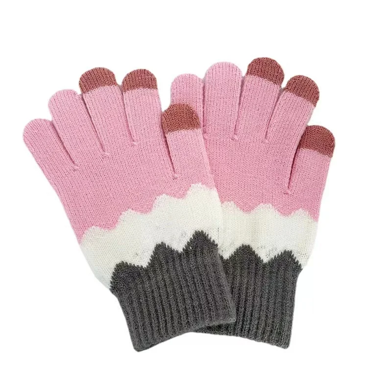 Customized Fashion Wool Cashmere Elegant Winter Warm Women Gloves