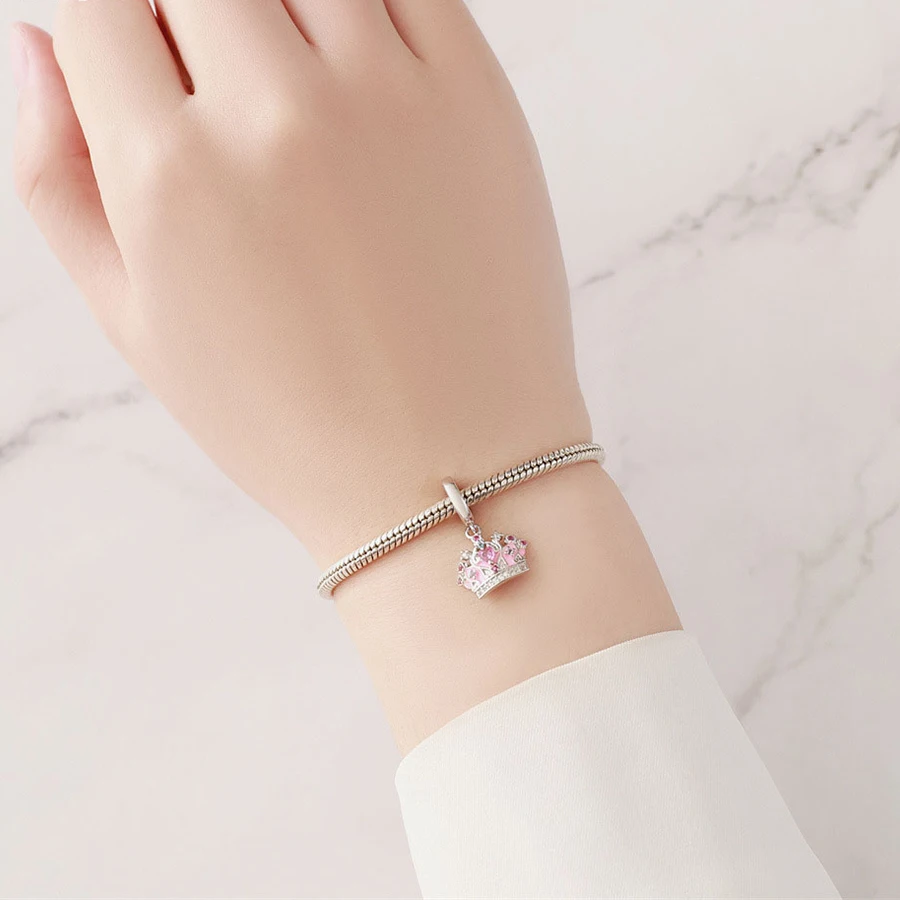 New Arrival High Quality Fine Charm Bracelet Necklace DIY Jewelry Accessories S925 Silver Zircon Beads Pendant Collection