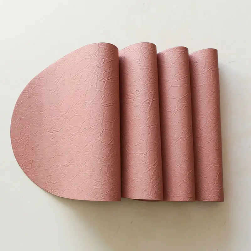 Leather Heat Insulation Anti-oil Placemat Dining Restaurant Table Mat Decor Mat Placemats for Kitchen