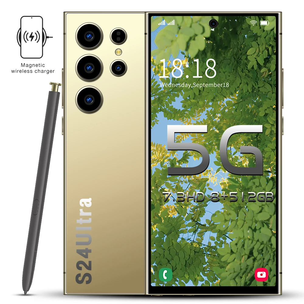 Hot Selling S24 Ultra 5G Original Mobile Phone 7.3 inch 5G Smartphone 16GB+1TB Beauty Camera Gaming Cell phone