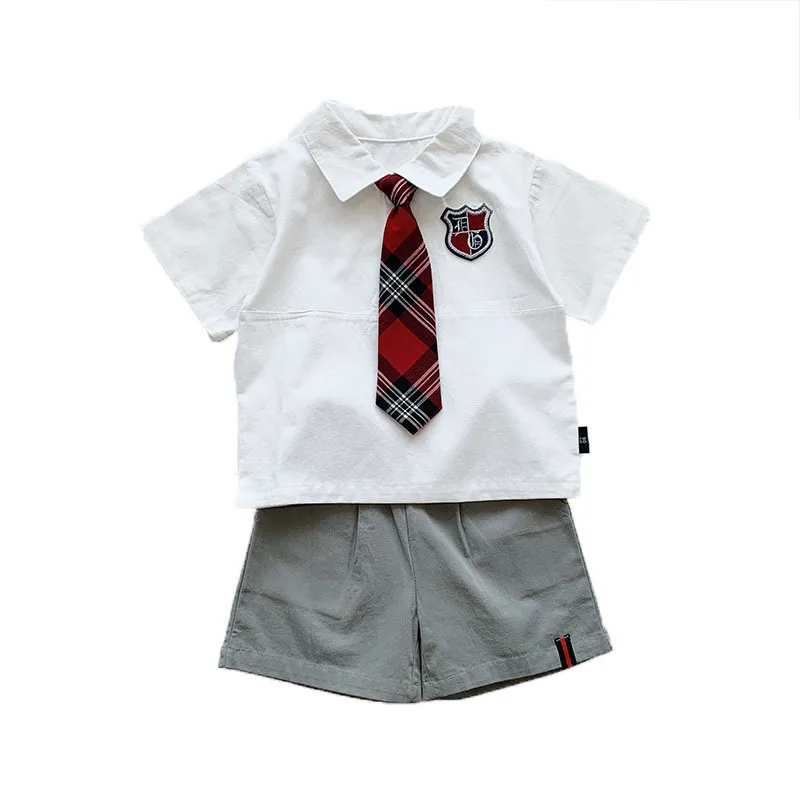 Hao Baby Summer Children Suits School Style Kid Clothing Set