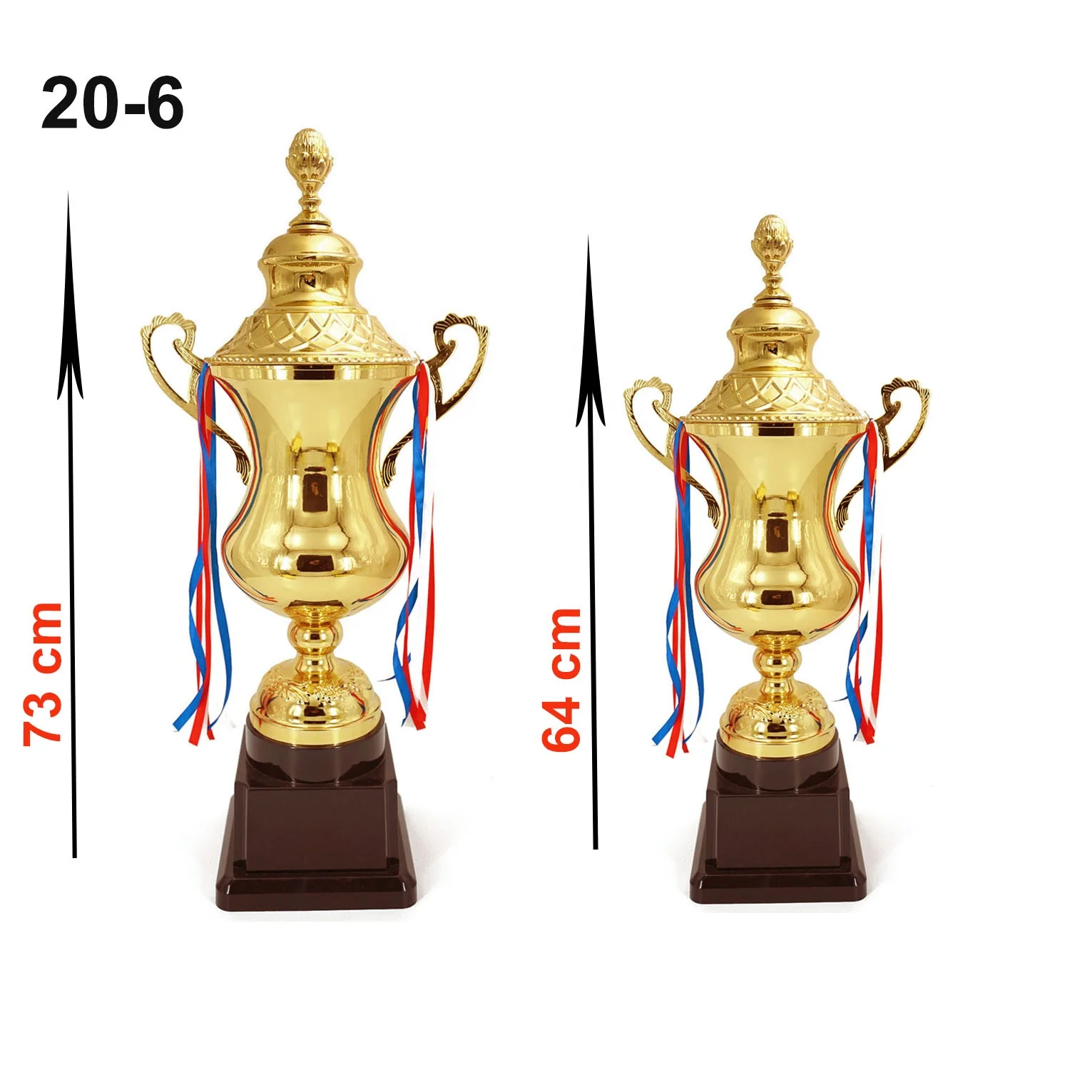 golden soccer football plastic trophy cup