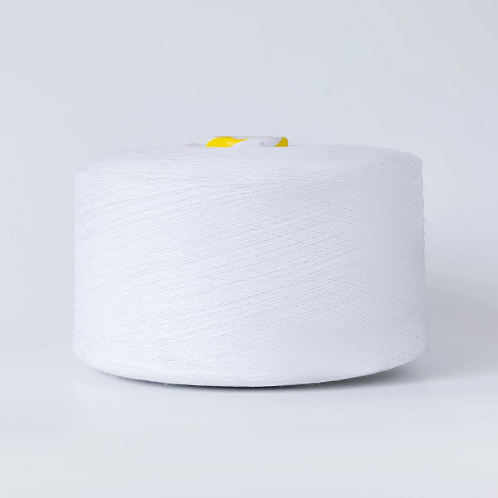 Recycle NE 61 Raw White 100 Cotton Yarn For Weaving And Knitting
