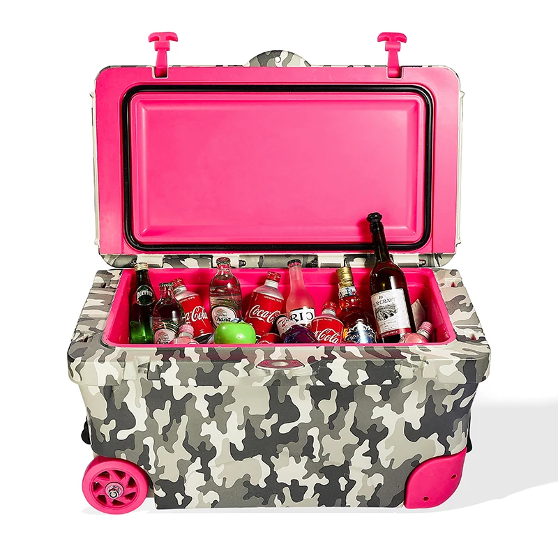 20QT 50QT Everich Insulated Solar Cooler Hard Cooler Plastic Ice Box Rotomolded Coolers With Bottle Opener Easy For Wash