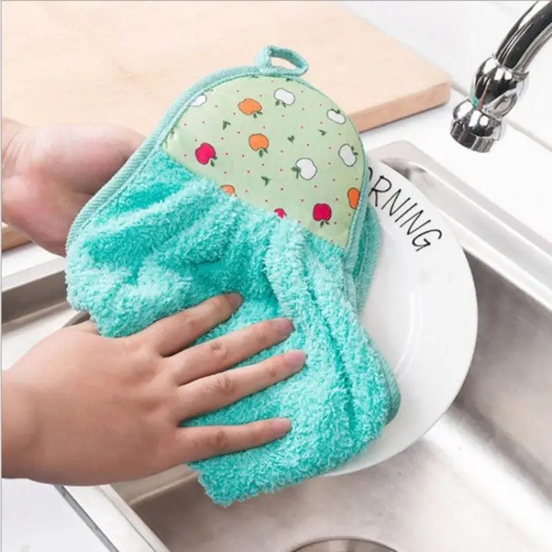 2024 Hot Sale Hanging Kitchen Towel Quickly-dry Lovely Hand With Ties